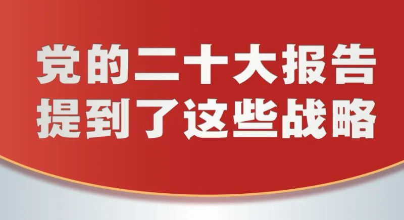 党的二十大报告，提到这些战略