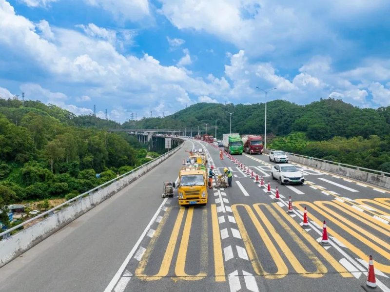 常虎高速改扩建工程虎门港支线已进行封闭施工