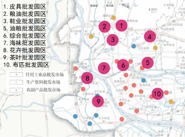 老城区批发市场分布。